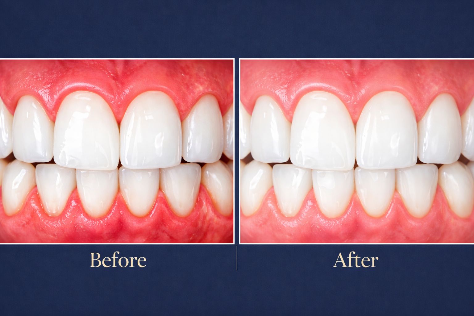 Comparison of healthy gums vs diseased gums